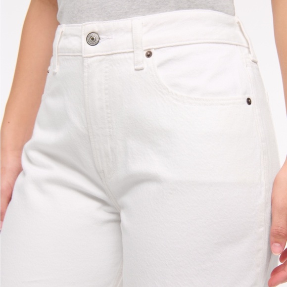 Abercrombie & Fitch White Wide-Leg Jeans - Picture 3 of 11